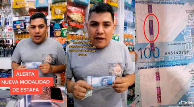 TikTok: Bodeguero peruano alerta sobre nueva modalidad de estafa con billetes de 100 soles