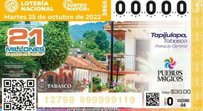 Sorteo Mayor: Resultados de la Lotería Nacional del martes 25 de octubre.