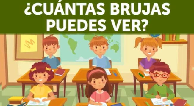 ¿Logras identificar a las brujas? Intenta descubrir este acertijo en 8 segundos