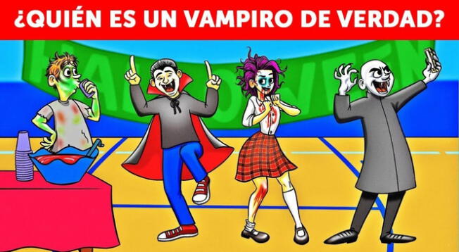 ¿Quién es un peligroso vampiro? Atrévete a resolver este acertijo de Halloween ¿Quién es un peligroso vampiro? Atrévete a resolver este acertijo de Halloween