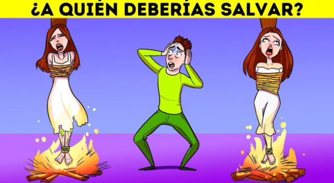¿A quién debe salvar el hombre? Atrévete a resolver este complicado acertijo