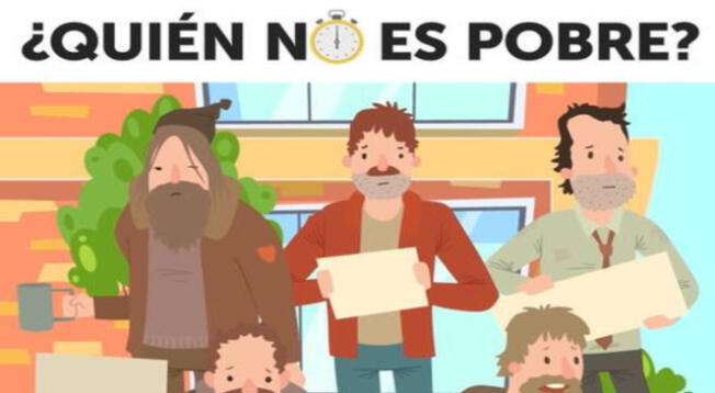 ¿Quién no es pobre? Descúbrelo y supera este acertijo en solo 7 segundos