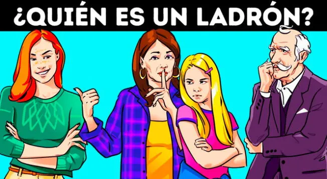 Acertijo visual: Descubre en solo 8 segundos quién es el ladrón. Acertijo visual: Descubre en solo 8 segundos quién es el ladrón.