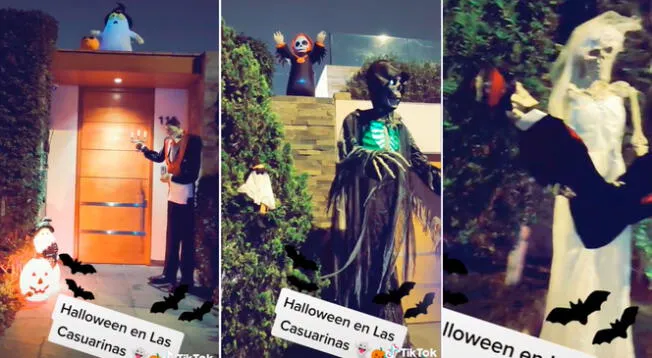 La casuarinas son la 'envidia' de Halloween y usuarios reaccionan: "Mi distrito es pobre"