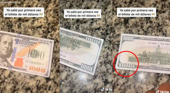 ¿Billete de 1000 dólares es falso?