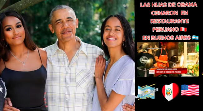 Las hijas de Barack Obama decidieron probar comida peruana en Buenos Aires
