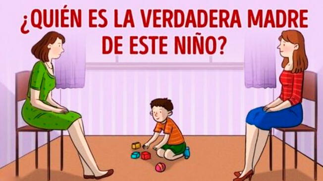 ¿Quién es la madre del niño? Si eres HABIL resolverás este acertijo; el 8% lo consiguió