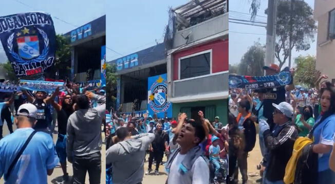 Hinchas de Sporting Cristal y su alentador apoyo de cara a la semifinal con Melgar