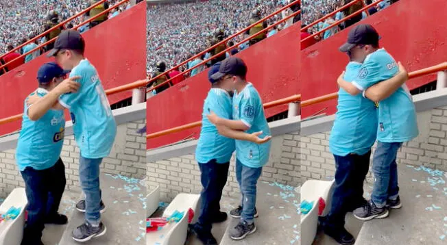 ¡Amor a la camiseta! Hinchas muestran apoyar a Cristal pese a la derrota.