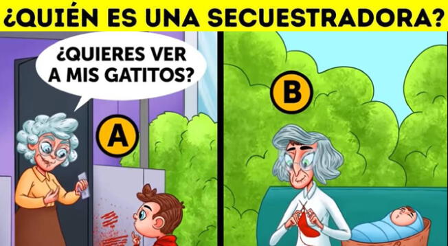 ¿Qué abuela es una secuestradora? Cuentas con solo 7 segundos para resolver el acertijo