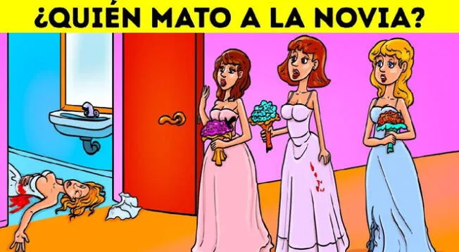 ¿Cuál de ellas fue la asesina de la novia? Resuelve el enigma en menos de 8 segundos