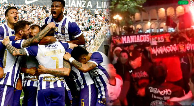 Hinchas de Alianza Lima realizaron espectacular banderazo en Arequipa