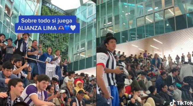 Jóvenes de la U de Lima alentaron a Alianza Lima ante Melgar en pantalla gigante - VIDEO