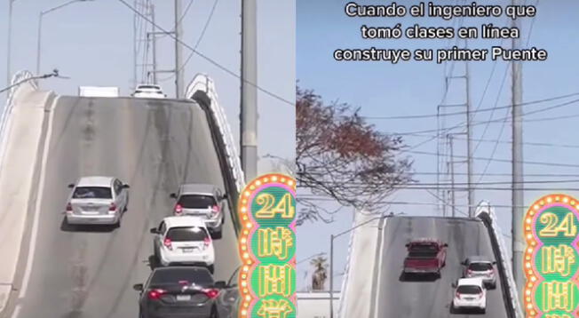 Pista fue construida muy empinada y carros no pueden pasar al otro lado