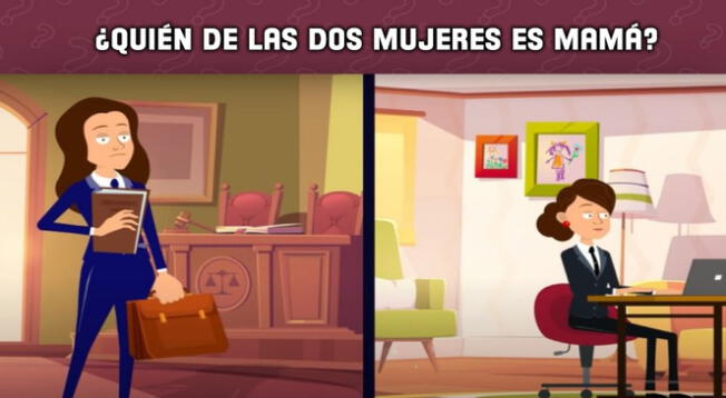 Elige a la mamá correcta y supera este acertijo visual para GENIOS Elige a la mamá correcta y supera este acertijo visual para GENIOS