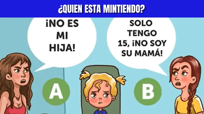 Acertijo visual: ¿Quién de las dos mujeres miente? Averígualo en 6 segundos Acertijo visual: ¿Quién de las dos mujeres miente? Averígualo en 6 segundos