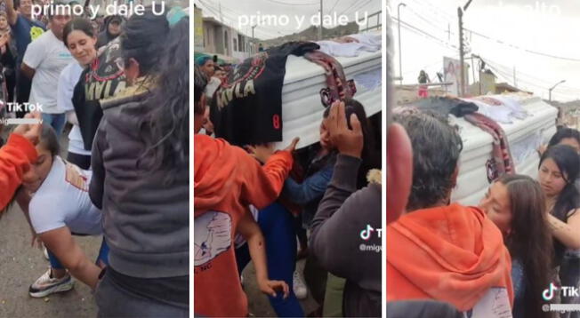 Joven baila reggaetón con ataúd de hombre fallecido: "Vuela alto primo" - VIDEO