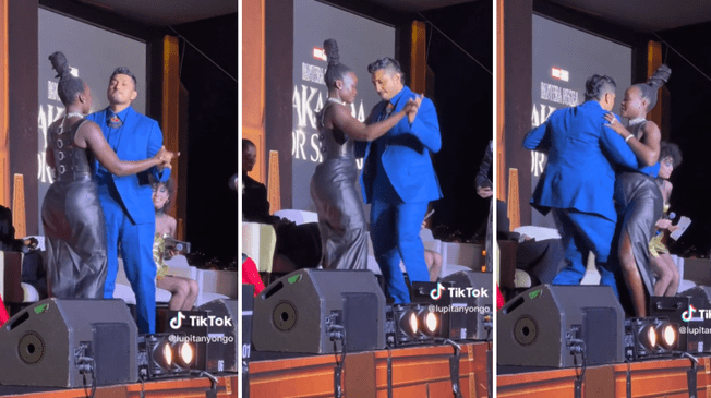 Black Panther 2: Tenoch Huerta y Lupita Nyong'o sorprenden bailando merengue 'Suavemente'