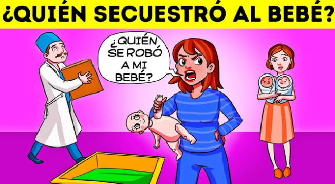 ¿Cuál de ellos raptó al bebé? Averigua la verdad del caso en solo 8 segundos