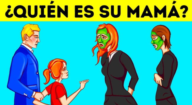 Acertijo visual nivel DIOS: ¿Quién es la mamá de la niña? Responde en solo 3 segundos