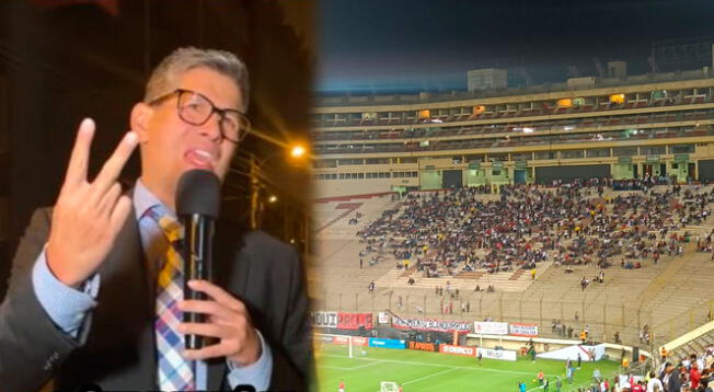 Erick Osores molesto con poca presencia de hinchas en el Estadio Monumental