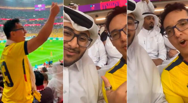 Ecuatoriano y qatarí casi se van a las manos pero terminan celebrando la inauguración del mundial