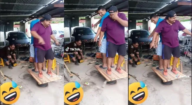 TikTok: Mecánicos bailan "Ojos de marrones" de Lasso en vez de trabajar.