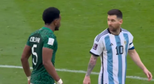 Messi fue sorprendido por jugador de Arabia Saudí tras el 2-1 ante Argentina