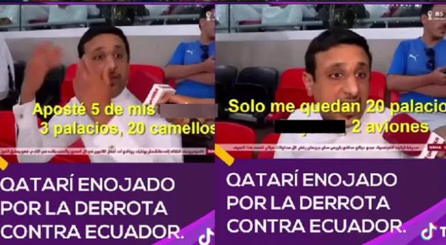 Hincha qatarí expresó su enojo por la derrota de Qatar ante Ecuador