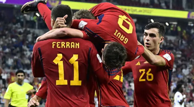 España marca el tercer gol frente a Costa Rica.