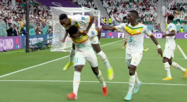 Gol de Bamba Dieng para el 3-1 de Senegal ante Qatar