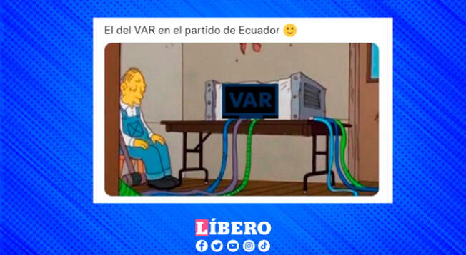 No verificar en el VAR el gol anulado a Ecuador fue motivo  para crear divertidos memes.