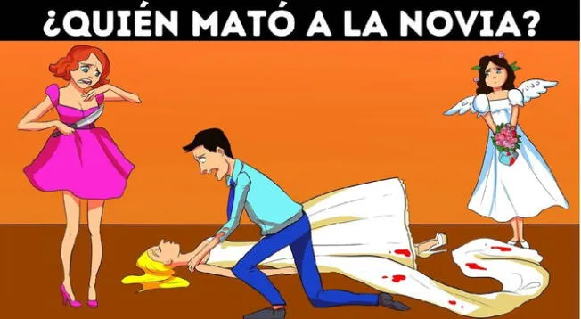 ¿Cuál de los sospechosos mató a la novia? Intenta resolver el caso en menos de 7 segundos ¿Cuál de los sospechosos mató a la novia? Intenta resolver el caso en menos de 7 segundos