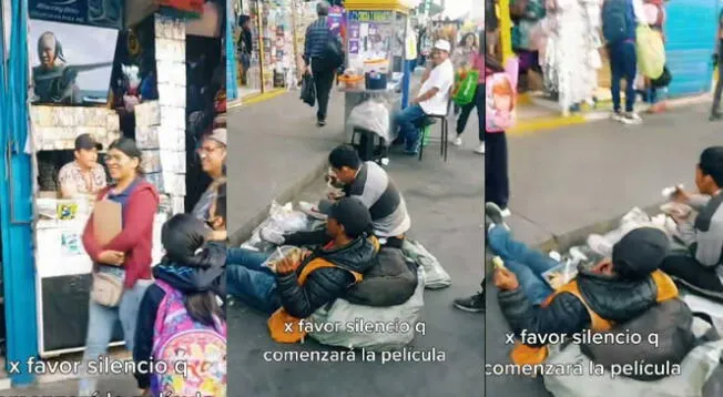 Trabajadores disfrutan su almuerzo viendo película en primera fila: "Cine premium"