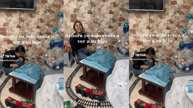 Muchacha terminó colaborando en la decoración navideña de la familia de su novio.