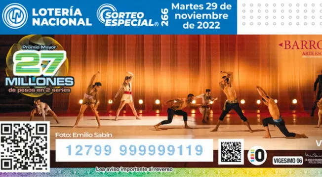Sorteo especial 266: resultados de 29 de noviembre Sorteo especial 266: resultados de 29 de noviembre