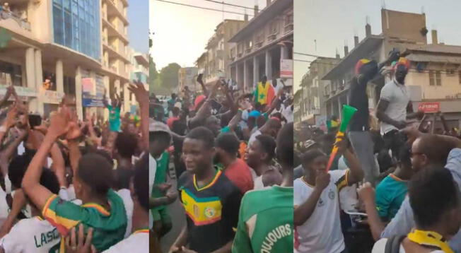 Senegal celebra su triunfo invadiendo las calles de la capital