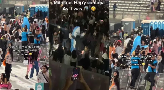 Harry Styles en Lima: Tiburones de Bad Bunny aparecen en show del británico