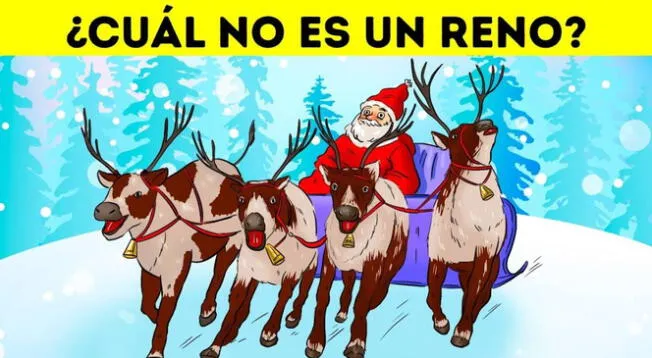 Encuentra al falso reno y Papa Noel te lo agradecerá con un regalo