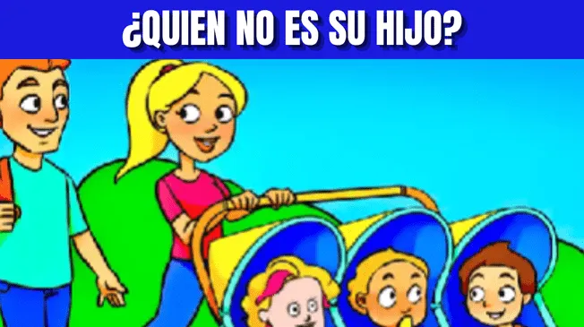 Acertijo Visual EXTREMO: Averigual cuál de los niños no es el hijo de Mariana