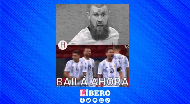 Messi y su recordada frase "ahora baila" fue utilizada para encarar al arquero de Australia.