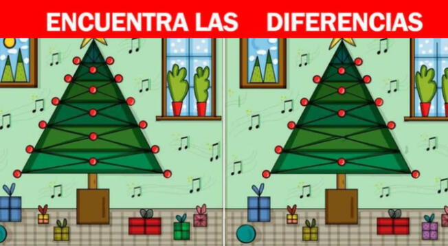 Ubica las 8 diferencias en este desafío viral de navidad