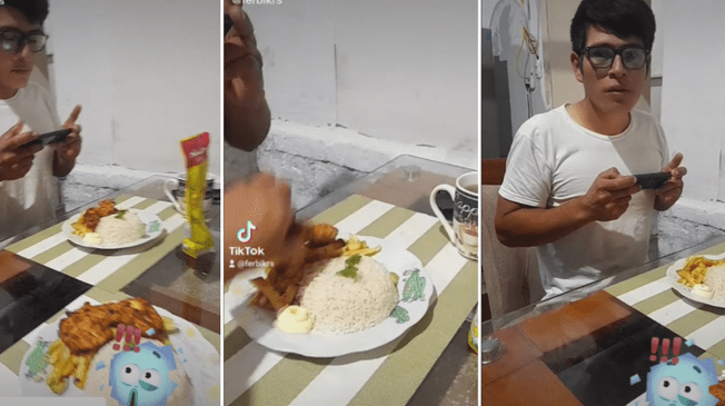 TikTok: Joven se distrae tomando fotos de su plato y le roban la presa para dársela al perro