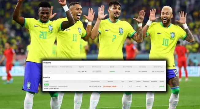 Un joven hincha del fútbol cobrará una gran suma de dinero tras apostar a favor de Brasil