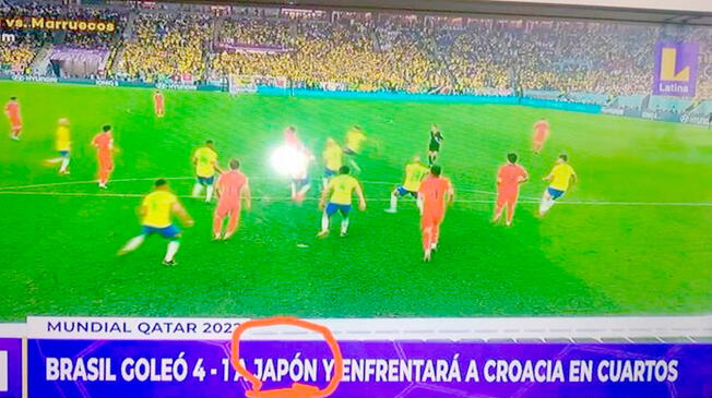 Latina señaló que Brasil goleó a Japón en cuartos de final.