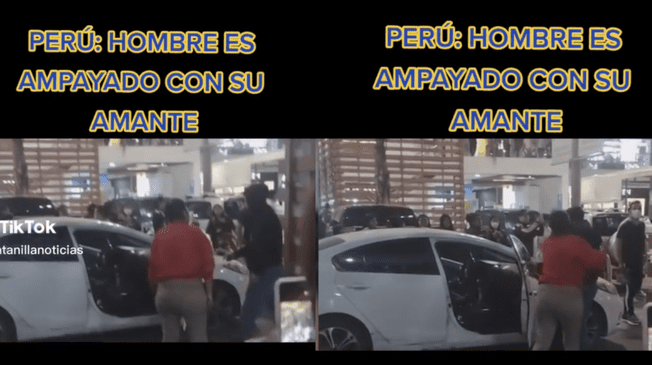 Mujer encaró la infidelidad de su pareja ante la atenta mirada de decenas de curiosos que no dudaron en brindar su solidaridad.