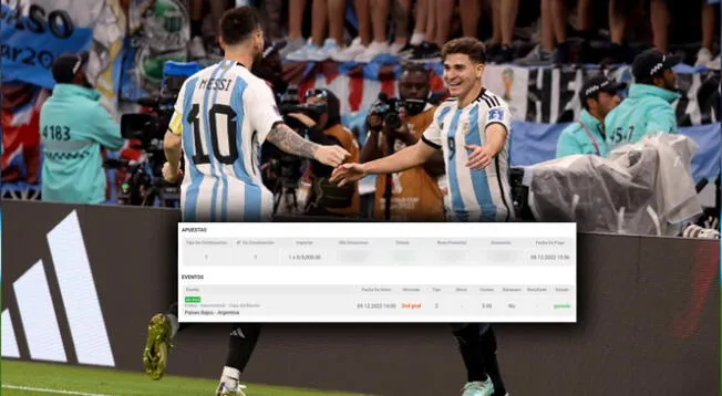 Hincha apostó 5000 soles a los 2 goles de Argentina y ahora cobrará una 'fortuna'