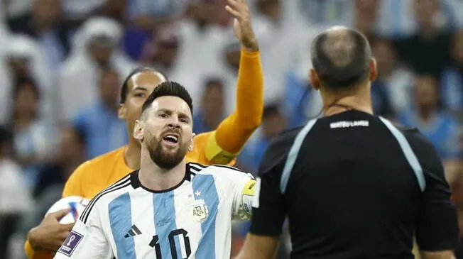 Messi arremetió contra el árbitro del partido Mateu Lahoz