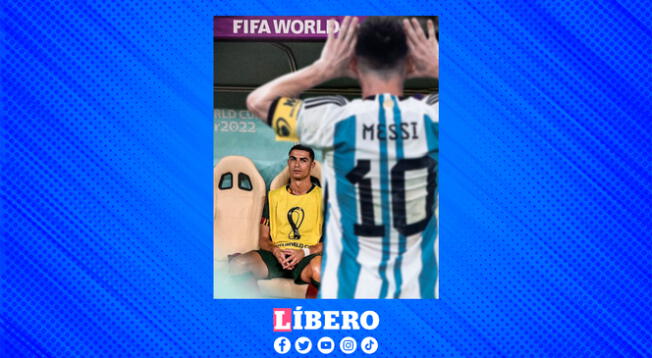 El gesto de Messi ante Países Bajos fue utilizado para un meme con Cristiano.