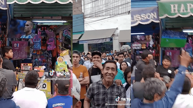 Concurrida galería comercial se paralizó viendo la victoria por tanda de penales de la 'Albiceleste' frente a Países Bajos.